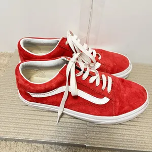 vans scotchgard Red Suede Sneaker Womens 7.5 Low Top Skate Walking Grunge Urban thumbnail 7