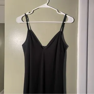 Lovestitch Women's Size Small Slow Dance Slip Dress Black Midi Sleeveless V-Neck thumbnail 4