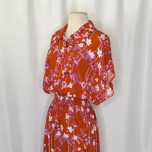 Anthropologie COREY LYNN CALTER Clementine Floral Midi Dress Smocked X-Small thumbnail 6