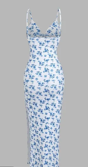 Floral maxi dress Blue Size XS thumbnail 3