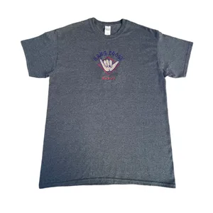 Gildan Embroidered Hang Loose Hawaii Grey T-shirt thumbnail 1