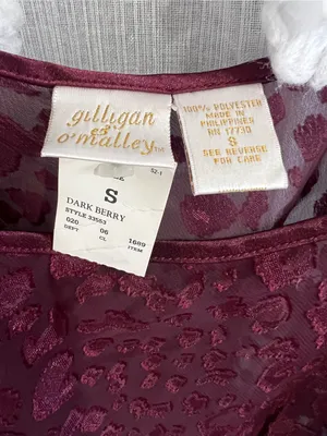 Gillian & O’Malley Burgundy Sheer Leopard Print Cami & shorts thumbnail 4