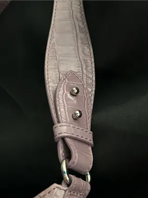 Maxx New York Lilac Croc-Embossed Shoulder Handbag thumbnail 8