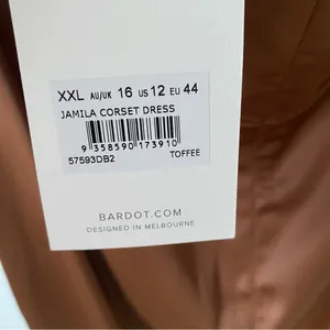 Bardot Jamila NWTs Strapless Corset Dress Brown size 12 thumbnail 9