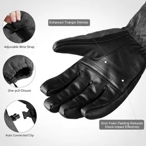 Ski Glove Winter Waterproof NWT(L) Gray thumbnail 3