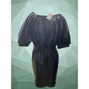 Amanda Uprichard Size Small Black Durand Faux Leather Mini Dress Brand New thumbnail 4