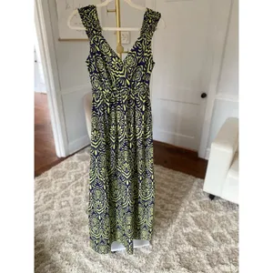 Attention Floral Maxi Dress Boho Aztec Resort Vaca Spring Summer‎ Wedding Bright thumbnail 2