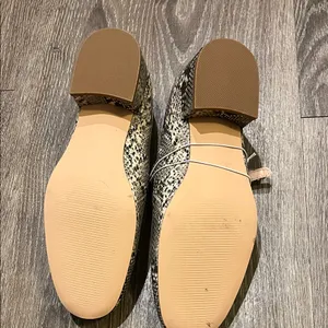 Steve Madden Black and White Jodee Snakeskin Flats thumbnail 4