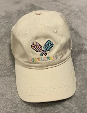 Embroidered Pickleball Hat Tan thumbnail 1