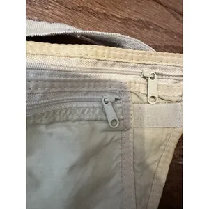 Travel Belt Bag Money Pouch Zipper‎ Beige thumbnail 3