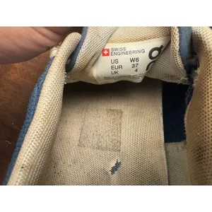 On cloud 5 denim and white running shoes women's 6 thumbnail 6