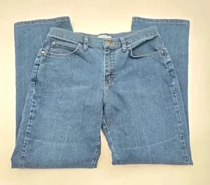 Lee Blue Relaxed‎ Fit Denim Jeans Pants 8 Petite thumbnail 1