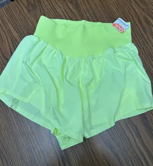 Free People Carpe Diem Shorts-Highlighter Yellow thumbnail 1