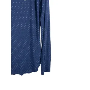Love by Gap Women’s S Navy Polka Dot Long Sleeve Sleep Shirt “goodnight” Soft thumbnail 3