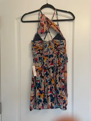 New For Love And Lemons "Brooklyn" Floral Ruched Velvet Mini Dress Xs! thumbnail 9