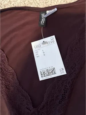 H&M bodysuit tank top lace thumbnail 2