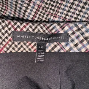 White House Black Market Ladies Mini Skirt Sz 00 Plaid Straight Career thumbnail 5