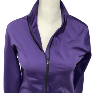 Nike Pro Dri-Fit Women's Deep Purple Zipper Jacket EXCELLENT CONDITION Size L thumbnail 1