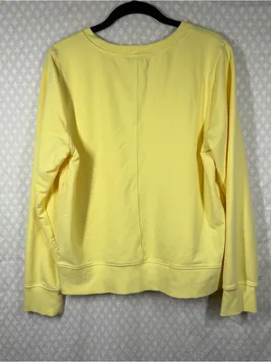 Athleta Yellow Crew Neck Sundown Sweatshirt thumbnail 5