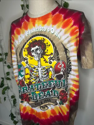 Grateful Dead Tie Dye Graphic Tee Liquid Blue thumbnail 2