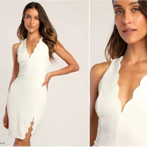 LULU's Wedding Bridal Shower White Engagement Bodycon Dress NWOT thumbnail 2