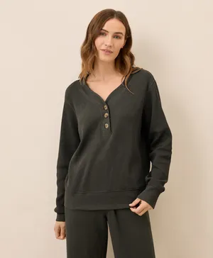 Pact thermal waffle Henley pullover xs thumbnail 1