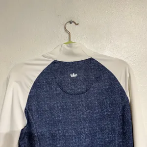 Peter Millar Blue White Golf Quarter Zip Pullover Sz S Lightweight thumbnail 9