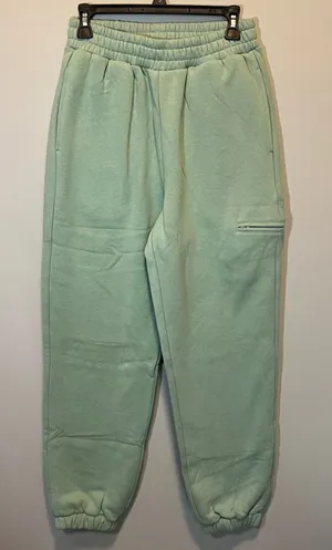 Comfrt Travel Sweatpants Joggers Aloe Mint Green Fleece Women's Small New‎ thumbnail 1