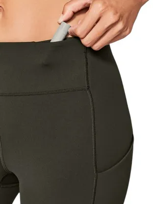 Lululemon Speed Up Crop Atletic Legging 21” Dark Olive Size 8 thumbnail 7