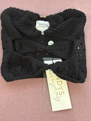 SNDYS X Revolve Whitehaven Top in Black Small New Womens Cut out Cropped Tube Ba thumbnail 4