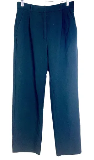 Abercrombie & Fitch AF Sloane Tailored Wide Leg Pant Black Dress Pants Size 28 6 thumbnail 1