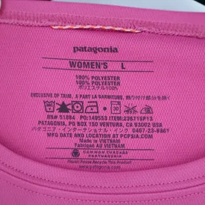 Patagonia Women's Pink Long Sleeve Shirt Size Lage‎ Base Layer Outdoor Hiking thumbnail 5