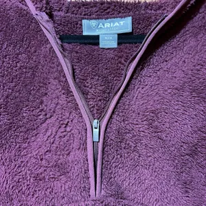 Ariat Womens Maroon Berber Sherpa Hoodie Sweatshirt Jacket Size Medium Cozy Warm thumbnail 6