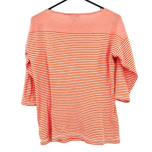 Lauren Jeans Co Size Medium‎ Shirt Red Pinstripe 3/4 Sleeve Casual Everyday LRL thumbnail 2