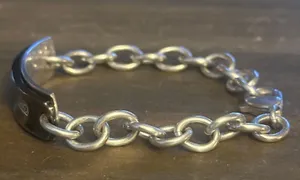 Titanium Silver 925 Galaxy 1837 Collection ID Chain Link Bracelet thumbnail 5