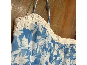 Saints and Secrets Blue White Floral Maxi Dress Small thumbnail 3