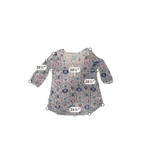 Maeve Anthropologie Stillwater Boho Henley Blouse 6 Floral Crochet Lace Top thumbnail 6