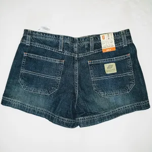 NEW‎ American Eagle Womens 0 XXS XS Cargo Shorts Dark Denim Jean VTG 00's NWT thumbnail 2