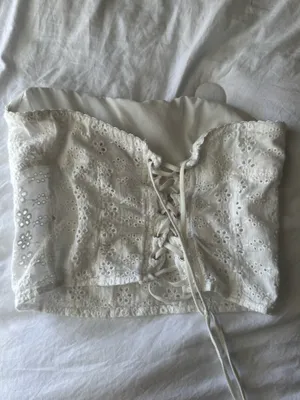 Edikted Lemon Lacey Cotton Corset White thumbnail 5