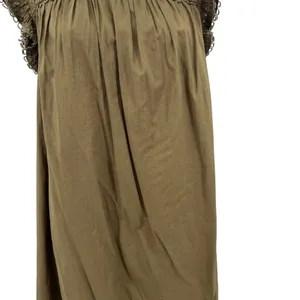 Boden Broderie Detail Midi Dress Eyelet Cotton Olive Green Size US 8P‎ Petites thumbnail 6