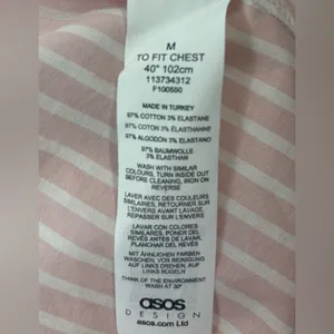 ASOS M Preppy Pastel Pink and White Striped Button Down Shirt thumbnail 9