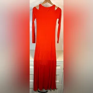 NWT- Urban Outfitters Silence + Noise Xandra Knit Cold Shoulder Maxi Dress - Med thumbnail 3