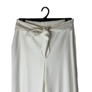 INC International Concepts Wide Leg Pants Women Medium White Linen Blend Preppy thumbnail 4