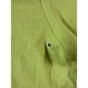 2 American Eagle Green/ Yellow Long Sleeve‎ Tops Waffle Lace Collar Medium thumbnail 3