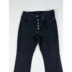 Banana Republic Luxe‎ Sculpt Jeans Women’s 27P Black Crop Flare Button Fly thumbnail 11