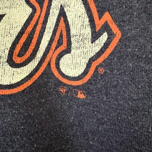 47‎ Brand Detroit Tigers MLB Hoodie Navy Blue Orange Stripe Fleece Sweatshirt S thumbnail 12