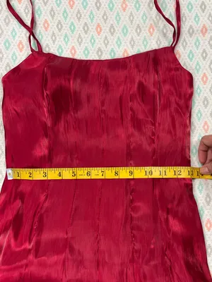 Lulu’s Berry Red Organza Pleated Drop Waist Maxi Dress Small thumbnail 7