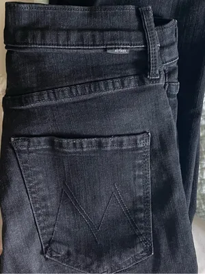 Mother Denim Black High Waisted Rider Ankle In Not Guilty Size 26 thumbnail 6