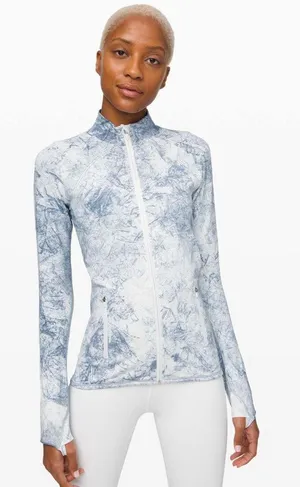 Lululemon Ebb to Train Jacket *Wash White Luna Size 2 EUC thumbnail 1