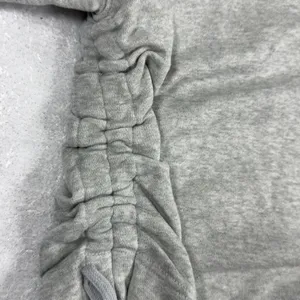 Aerie Hoodie Sweatshirt Oversized Cinch Side Ruched Pullover Grey Cropped XS NEW thumbnail 7